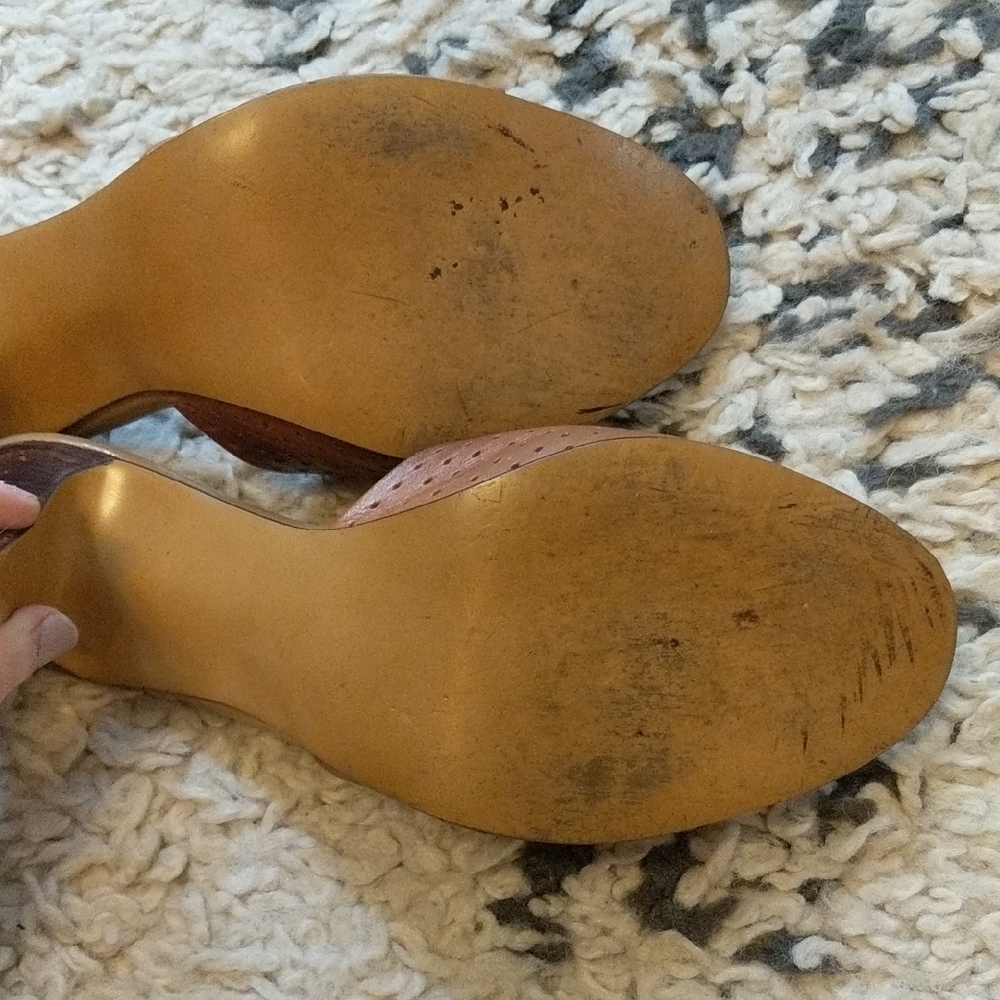 Vintage 1950s(?) Midcentury Footworks Sling-o-lators Slide Mules - Picture 5 of 6